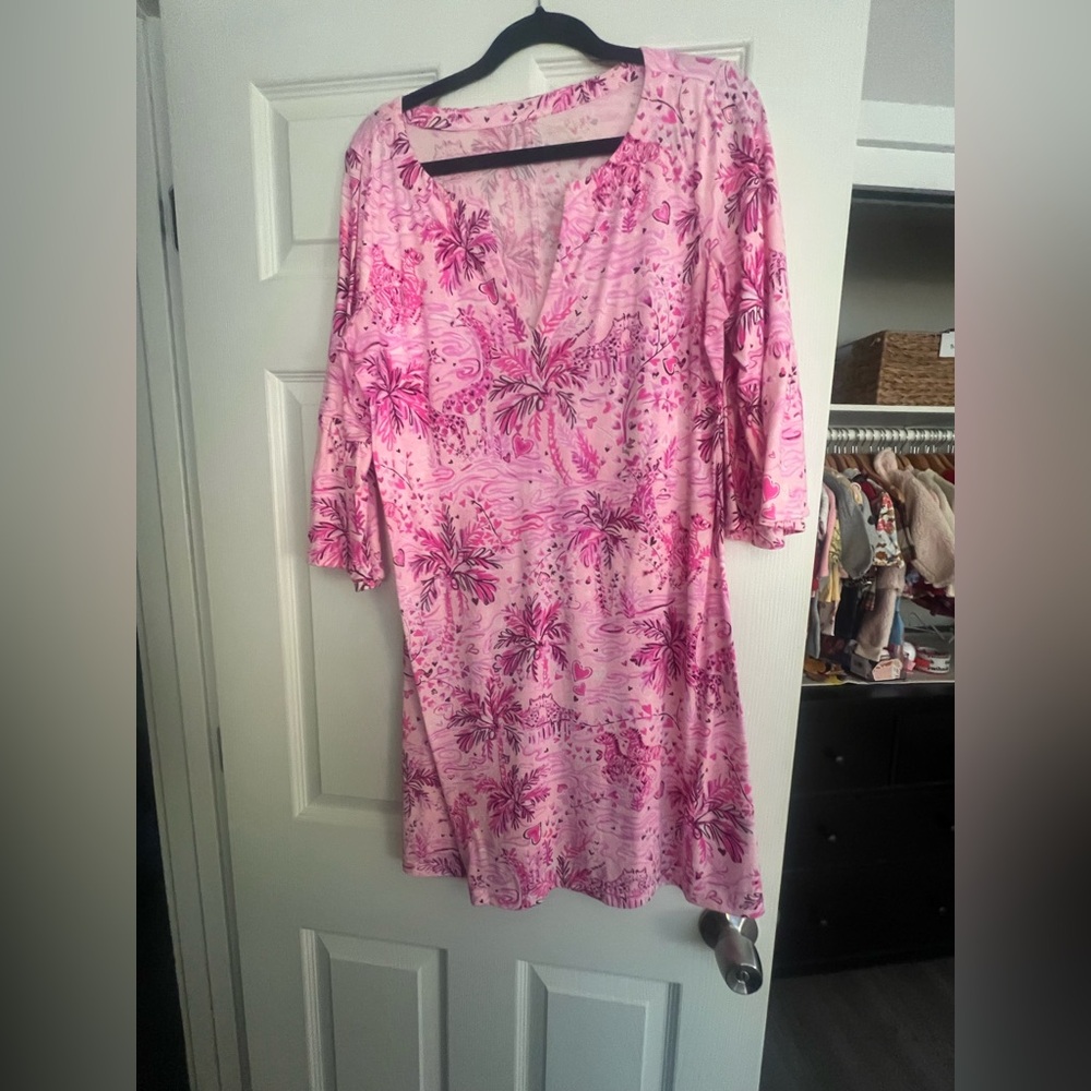 Lilly Pulitzer Pink Floral Tunic Dress